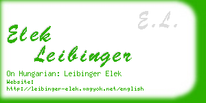elek leibinger business card